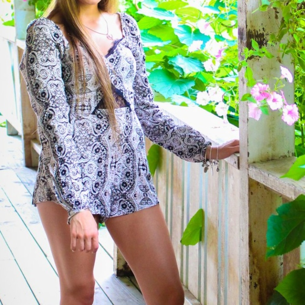Black and White Romper